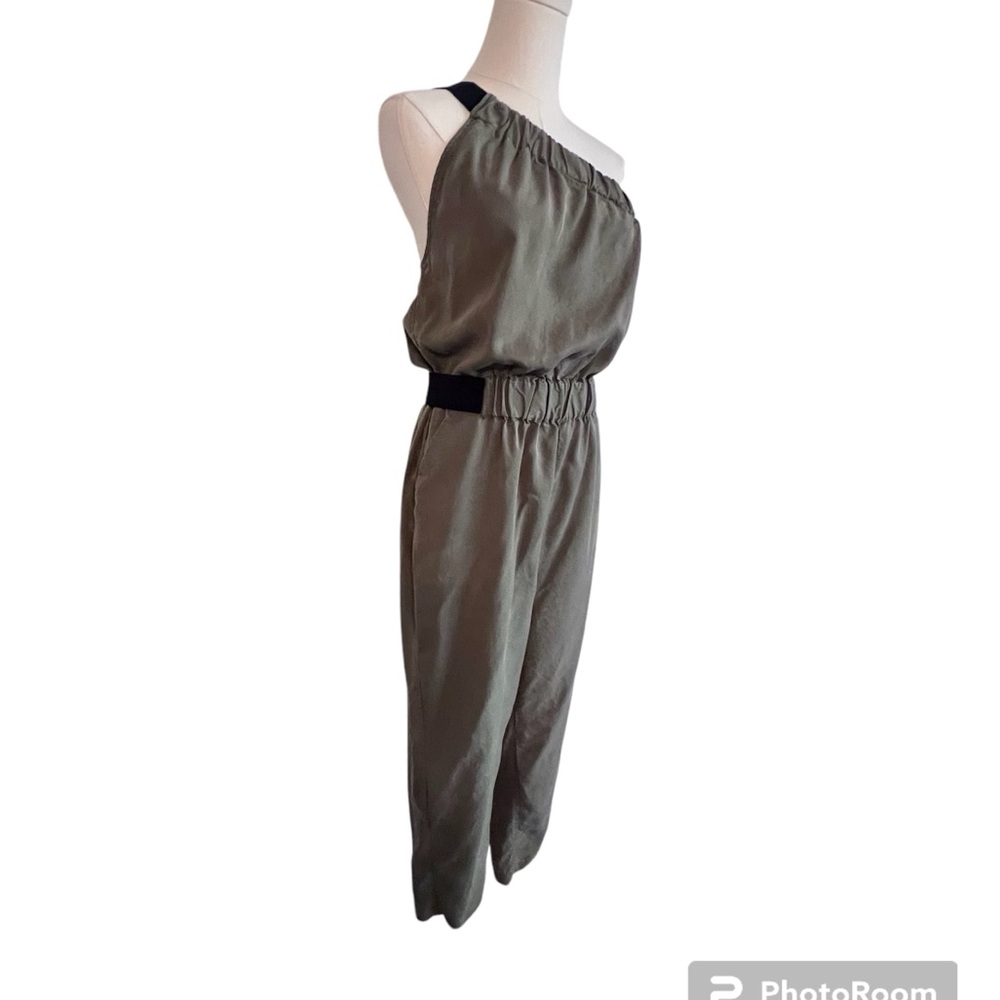 Maeve Olive Green One-Shoulder Jumpsuit - Picture 6 of 16